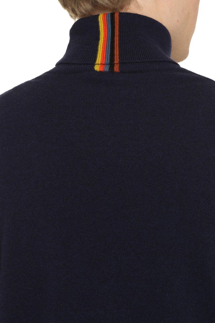 Paul Smith Cashmere turtleneck sweater Blauw
