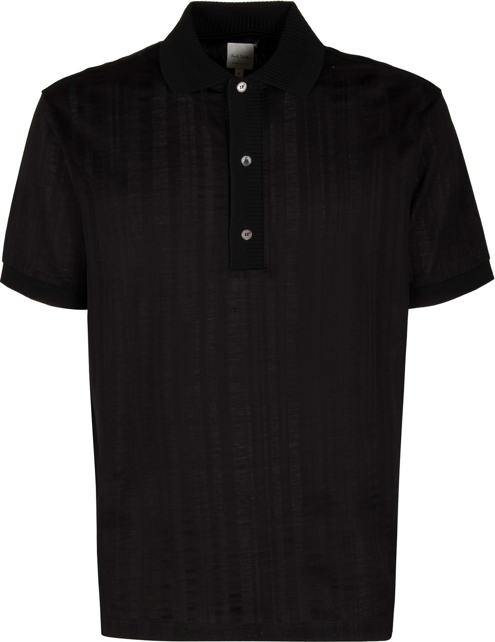Paul Smith Knitted cotton polo shirt Zwart