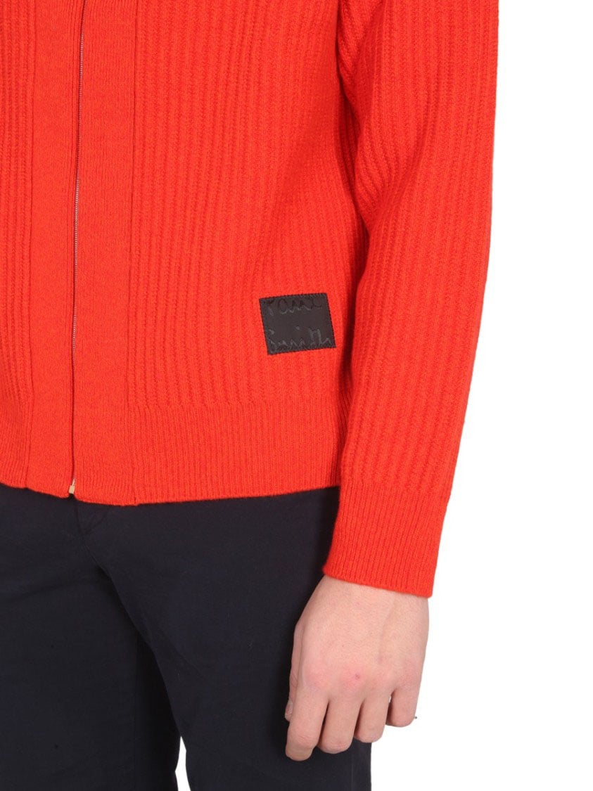 Paul Smith Zippered Cardigan Rood