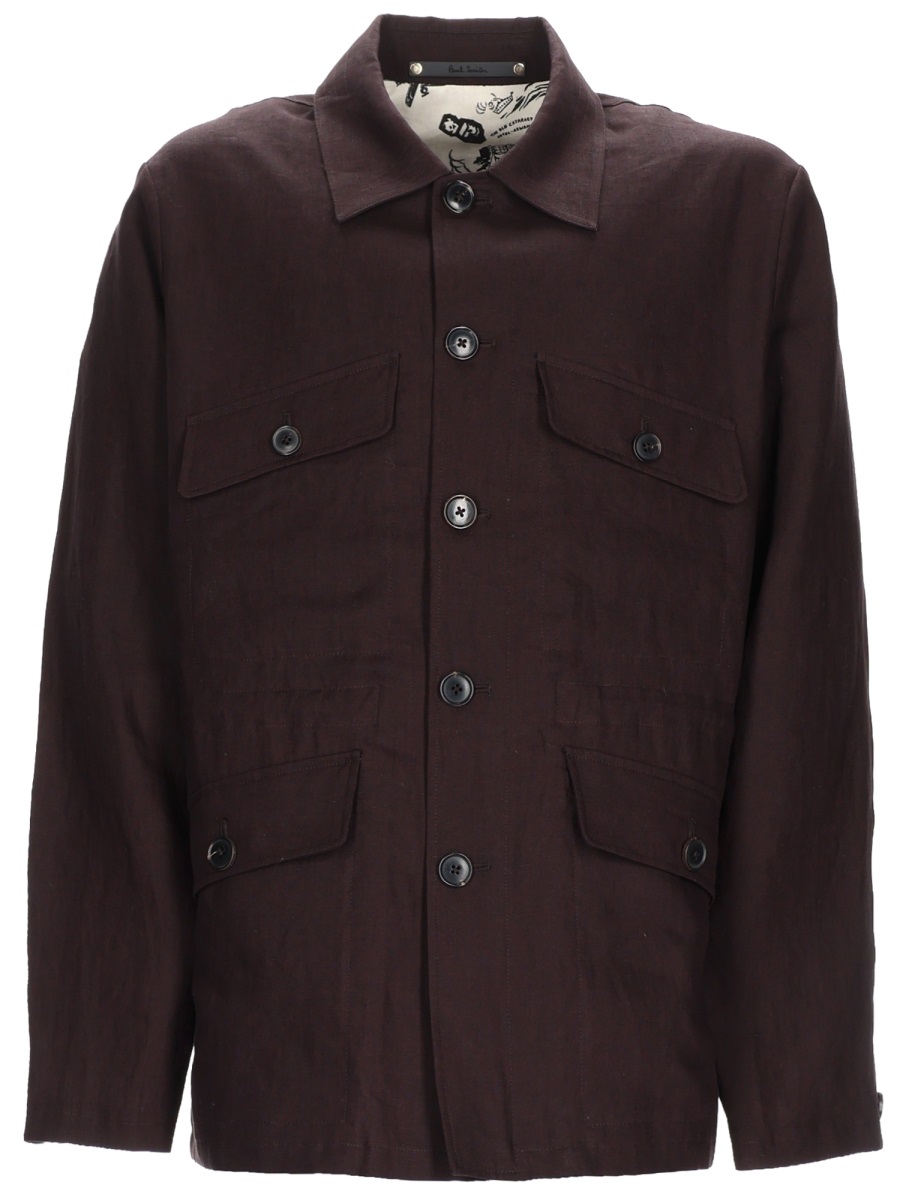 Paul Smith Field Button-Up Four Flap Jacket Zwart
