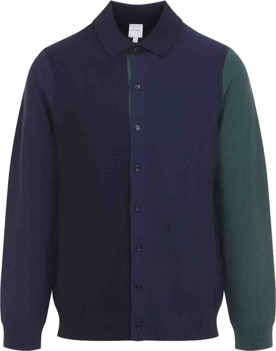 Paul Smith Wool Knit Cardigan Shirt Divers