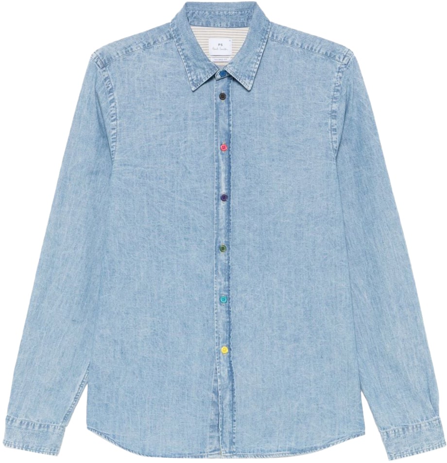 Paul Smith Shirts Clear Blue Blauw