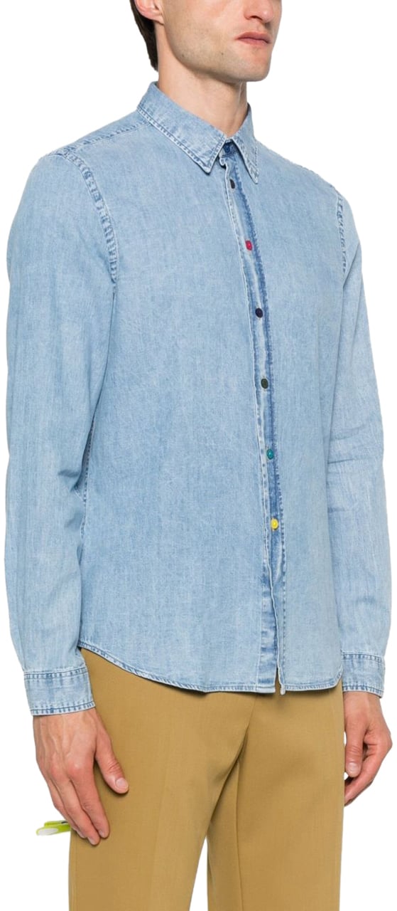 Paul Smith Shirts Clear Blue Blauw