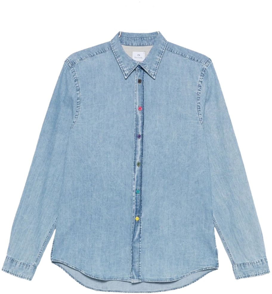 Paul Smith Shirts Clear Blue Blauw