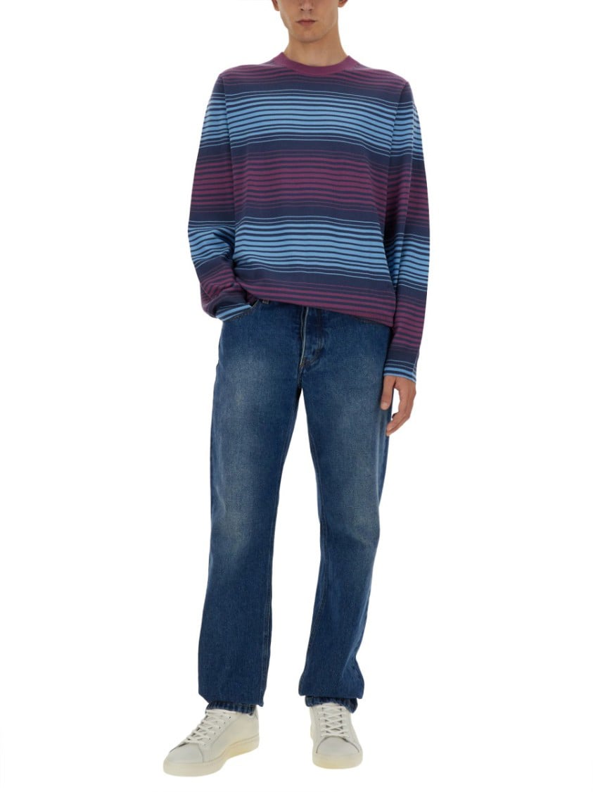 Paul Smith Relaxed-Fit Striped Merino Wool Sweater Divers