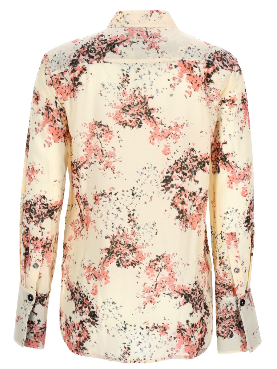 Paul Smith Abstract Floral Viscose Shirt Neutraal