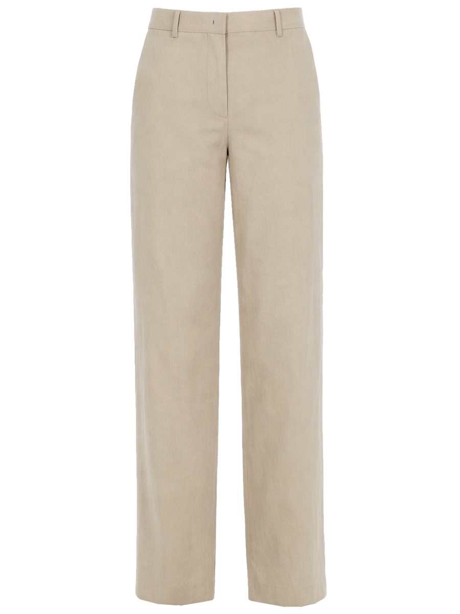 Paul Smith Neutrals Wide-Leg Clean Front Chinos Neutraal