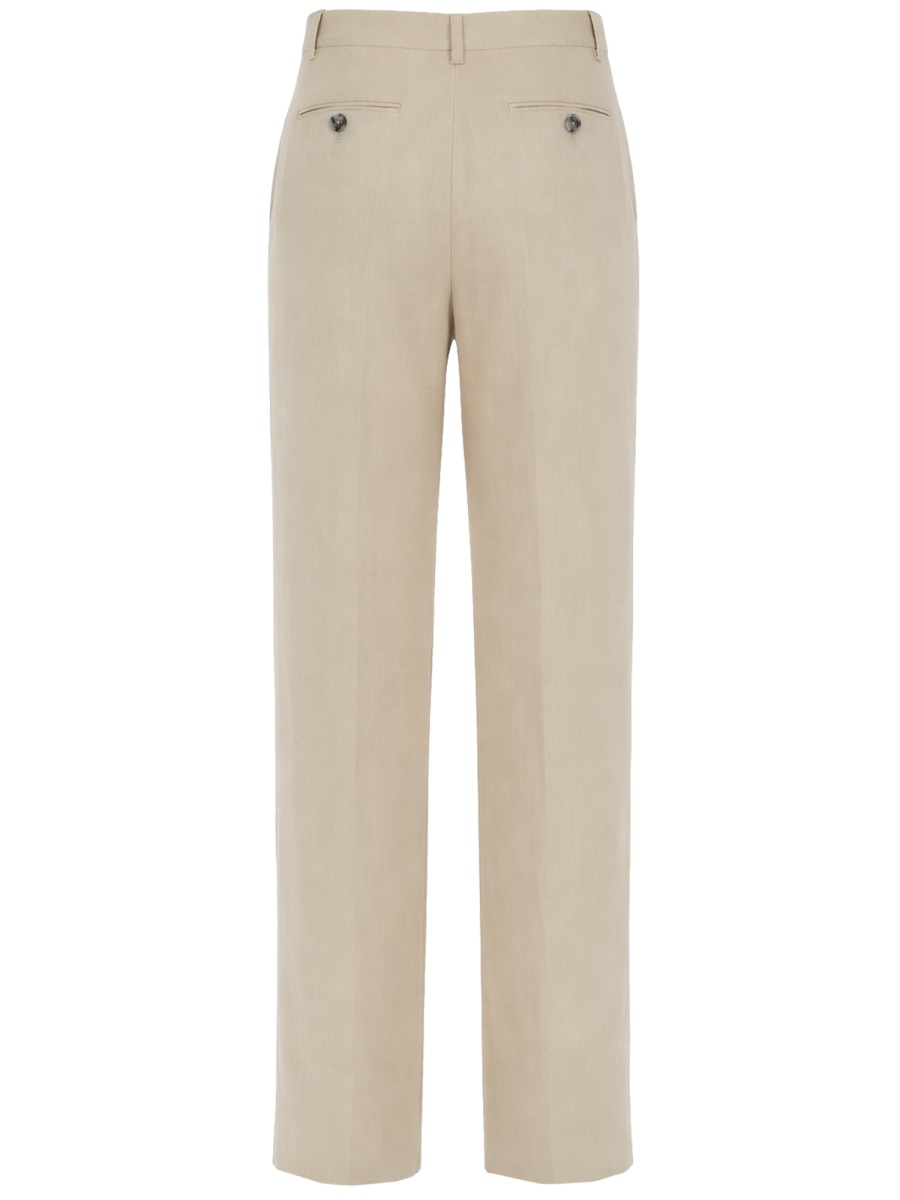 Paul Smith Neutrals Wide-Leg Clean Front Chinos Neutraal