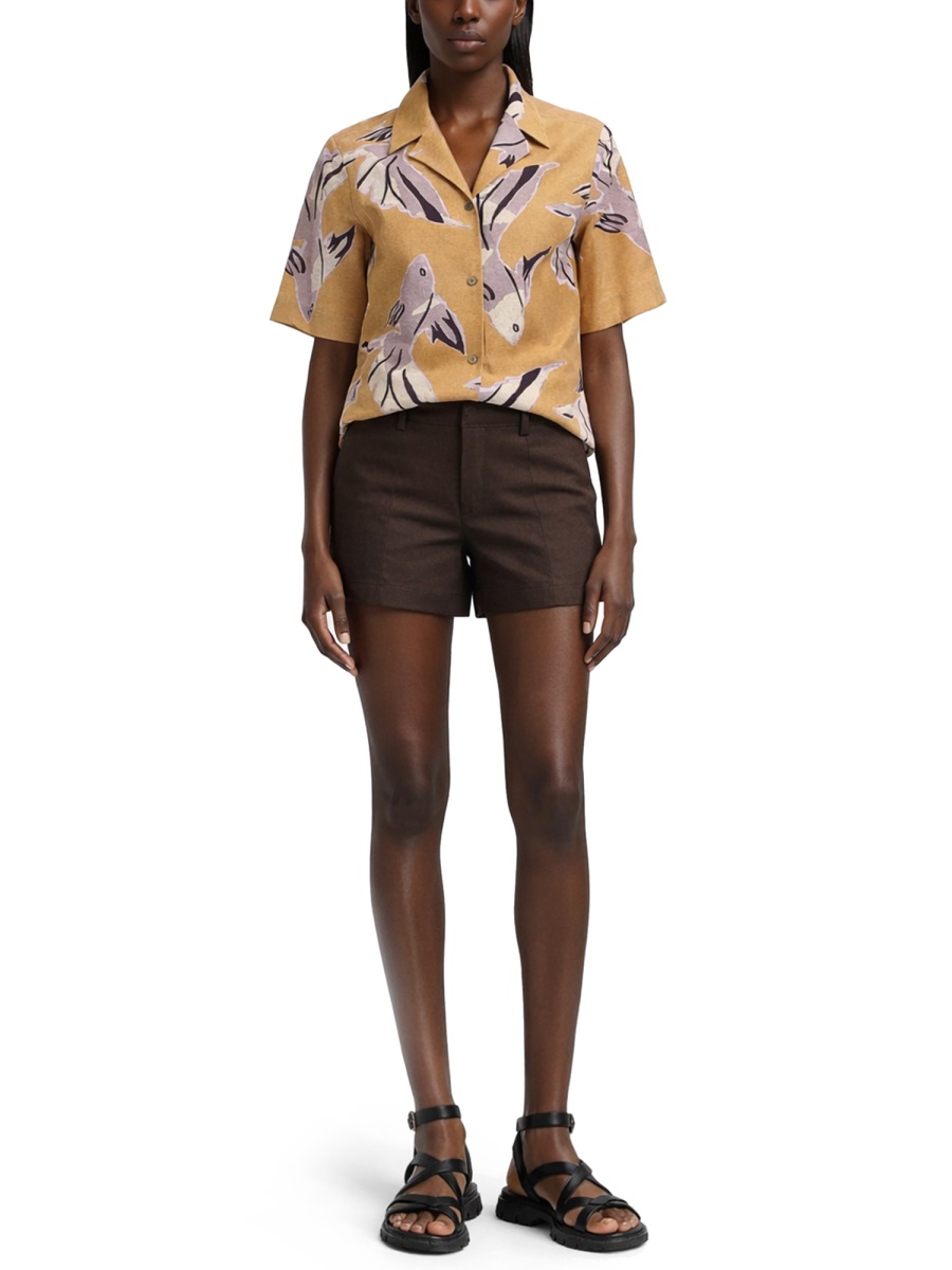 Paul Smith Lavender Cream Cotton Silk Shirt Neutraal