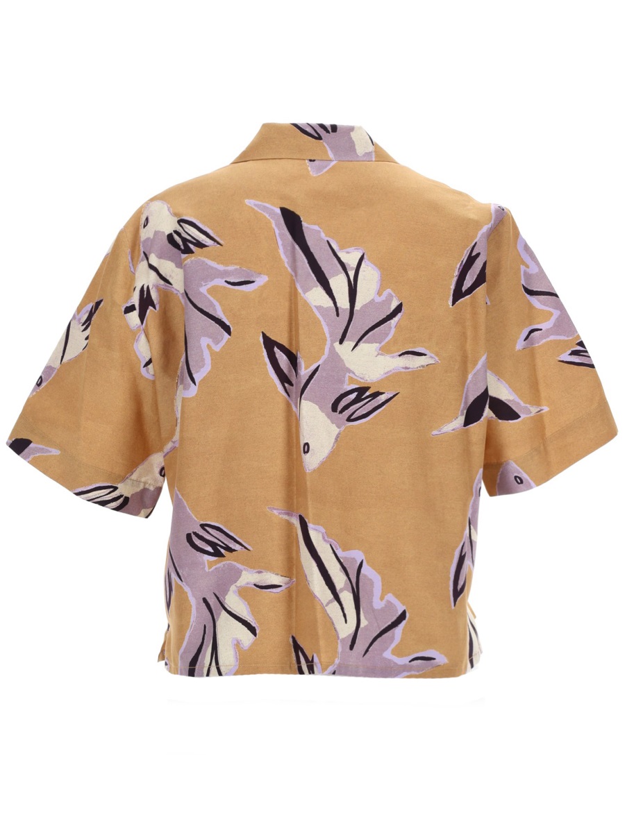 Paul Smith Lavender Cream Cotton Silk Shirt Neutraal