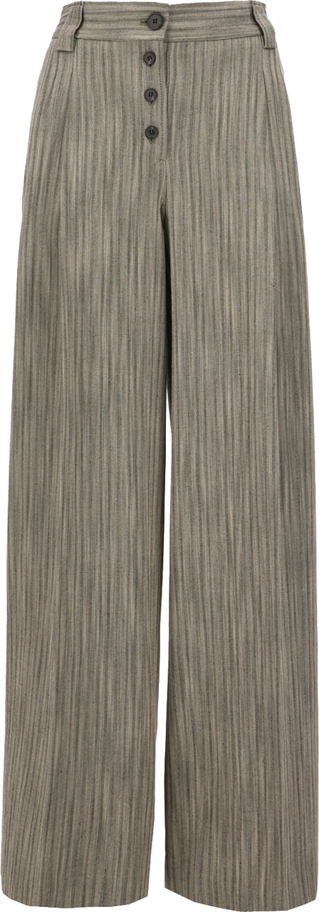 Paul Smith Embroidered viscose blend pants Grijs