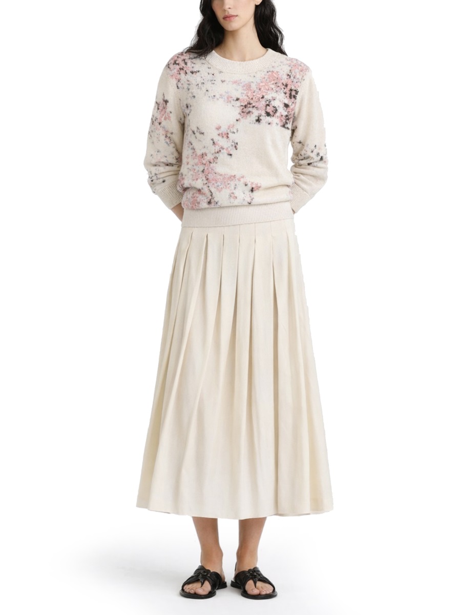 Paul Smith Neutrals Abstract Floral Mohair-Blend Sweater Neutraal