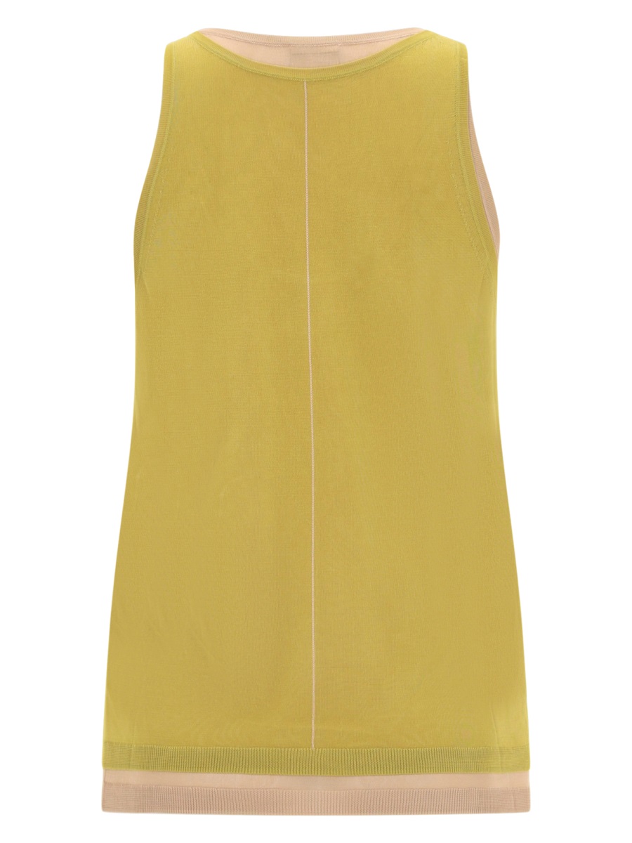 Paul Smith Sleeveless Scoop Neck Smooth Texture Tank Top Groen