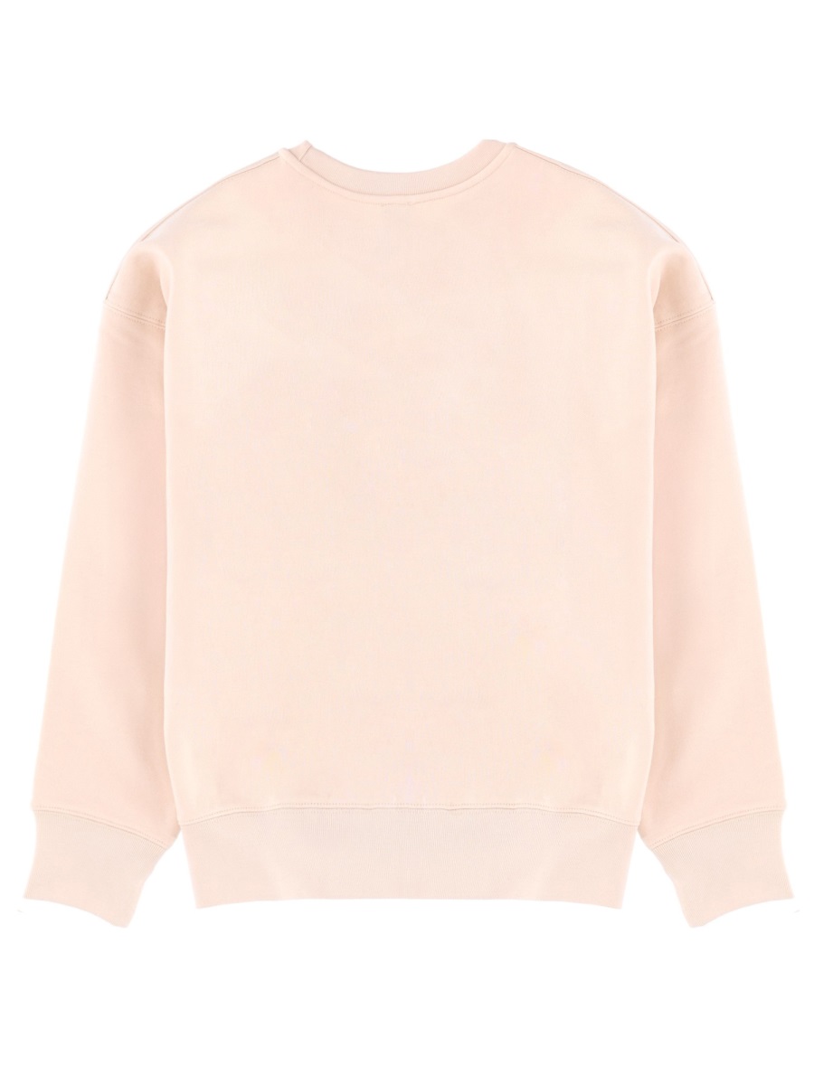 Paul Smith Charming Logo Curved Smile Cotton Sweatshirt Neutraal