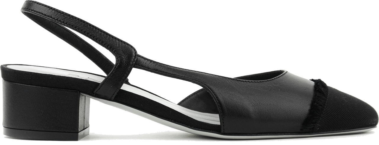 Paul Warmer Loulou Slingback Ballerina Black Zwart