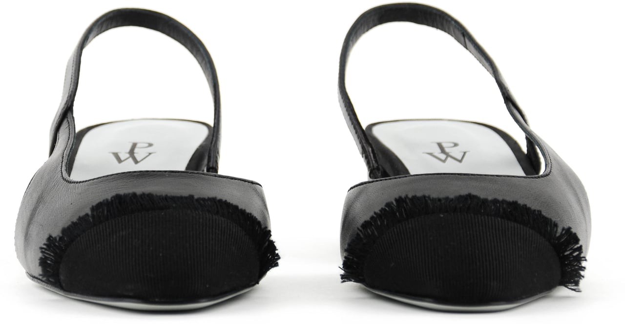 Paul Warmer Loulou Slingback Ballerina Black Zwart