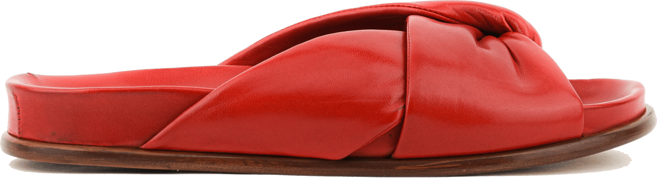 Paul Warmer Twisted Nappa Sandal Lipstick Rood