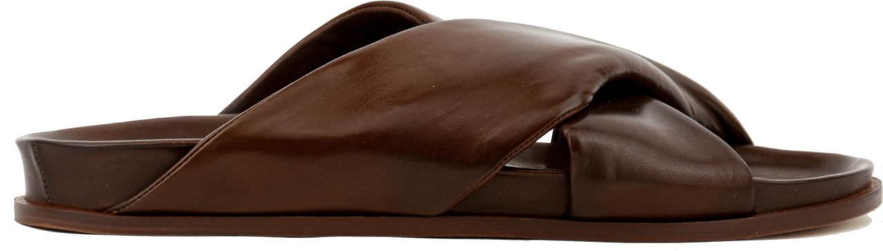 Paul Warmer Twisted Nappa Sandal Cognac Divers