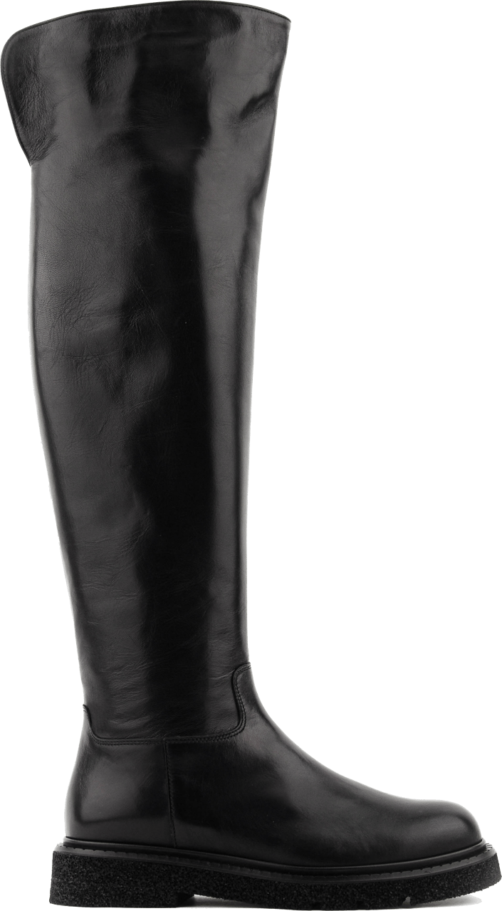 Paul Warmer Paulwarmer Knee Height Boots Soft Black Nappa Zwart