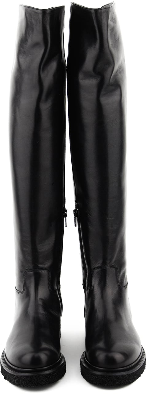 Paul Warmer Paulwarmer Knee Height Boots Soft Black Nappa Zwart