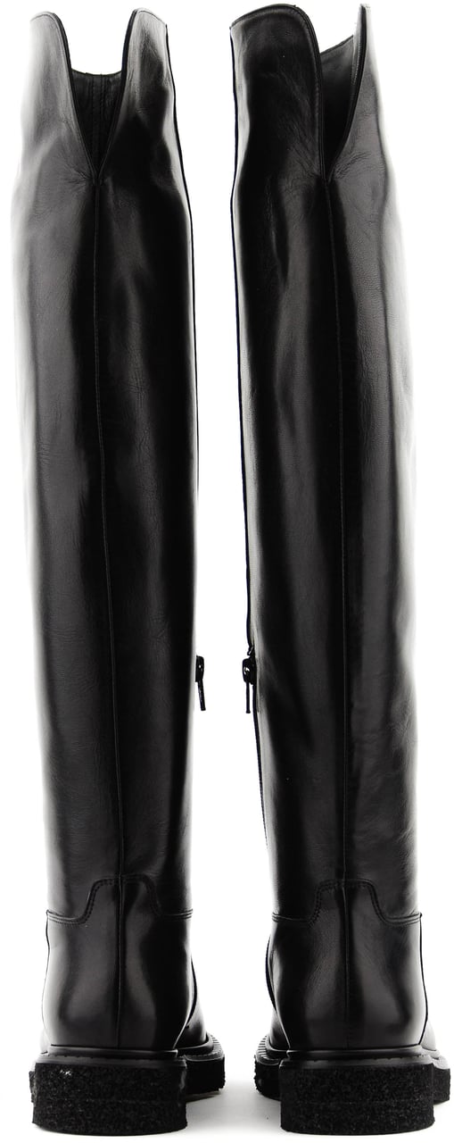 Paul Warmer Paulwarmer Knee Height Boots Soft Black Nappa Zwart