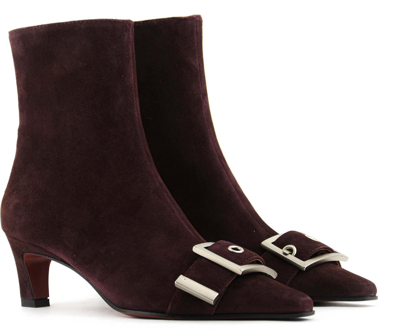 Paul Warmer 90's Square Bootie Burgundy Rood