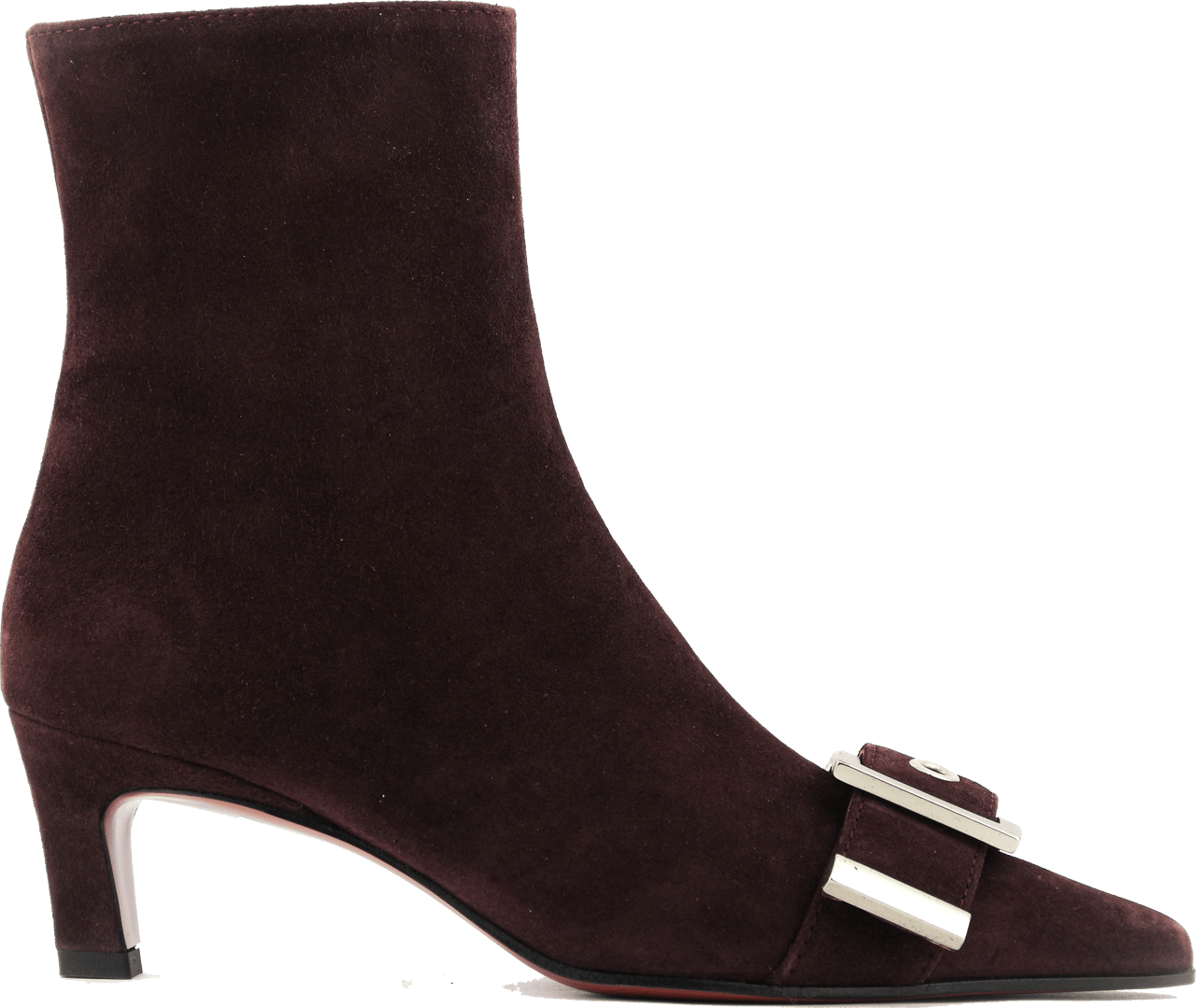 Paul Warmer 90's Square Bootie Burgundy Rood