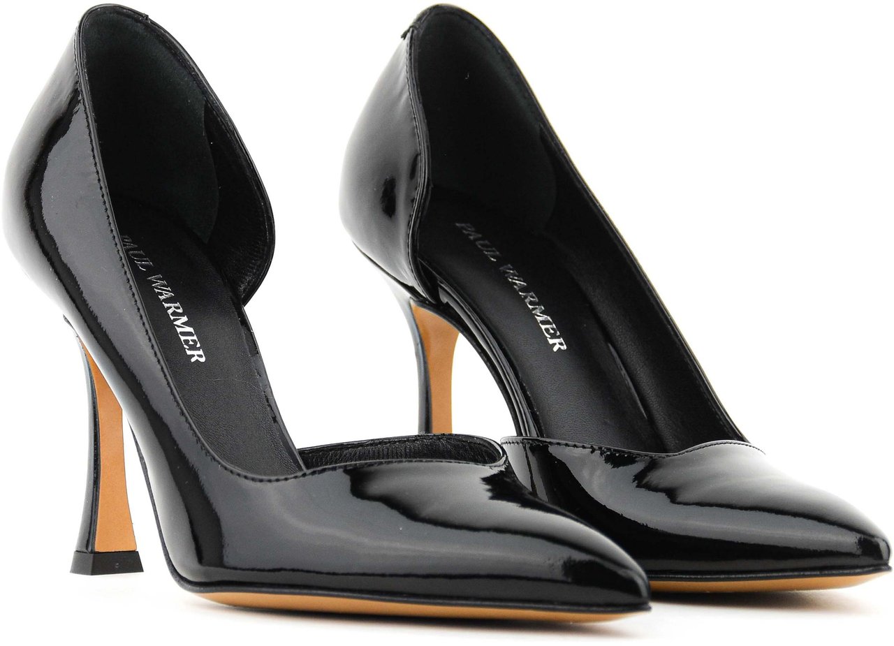 Paul Warmer D'orsay Pump Patent Black Zwart