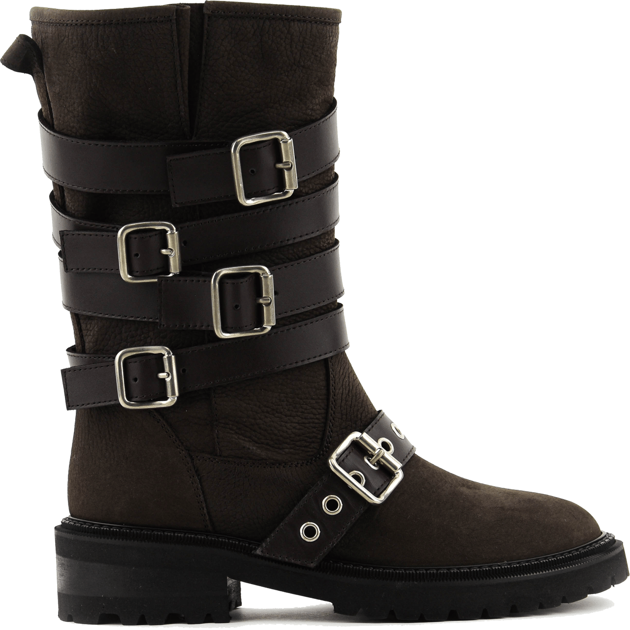 Paul Warmer Multi Buckle Biker Brown Bruin