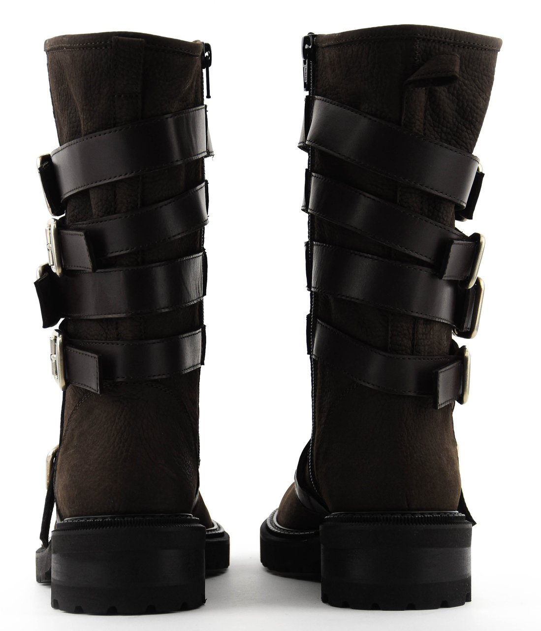 Paul Warmer Multi Buckle Biker Brown Bruin