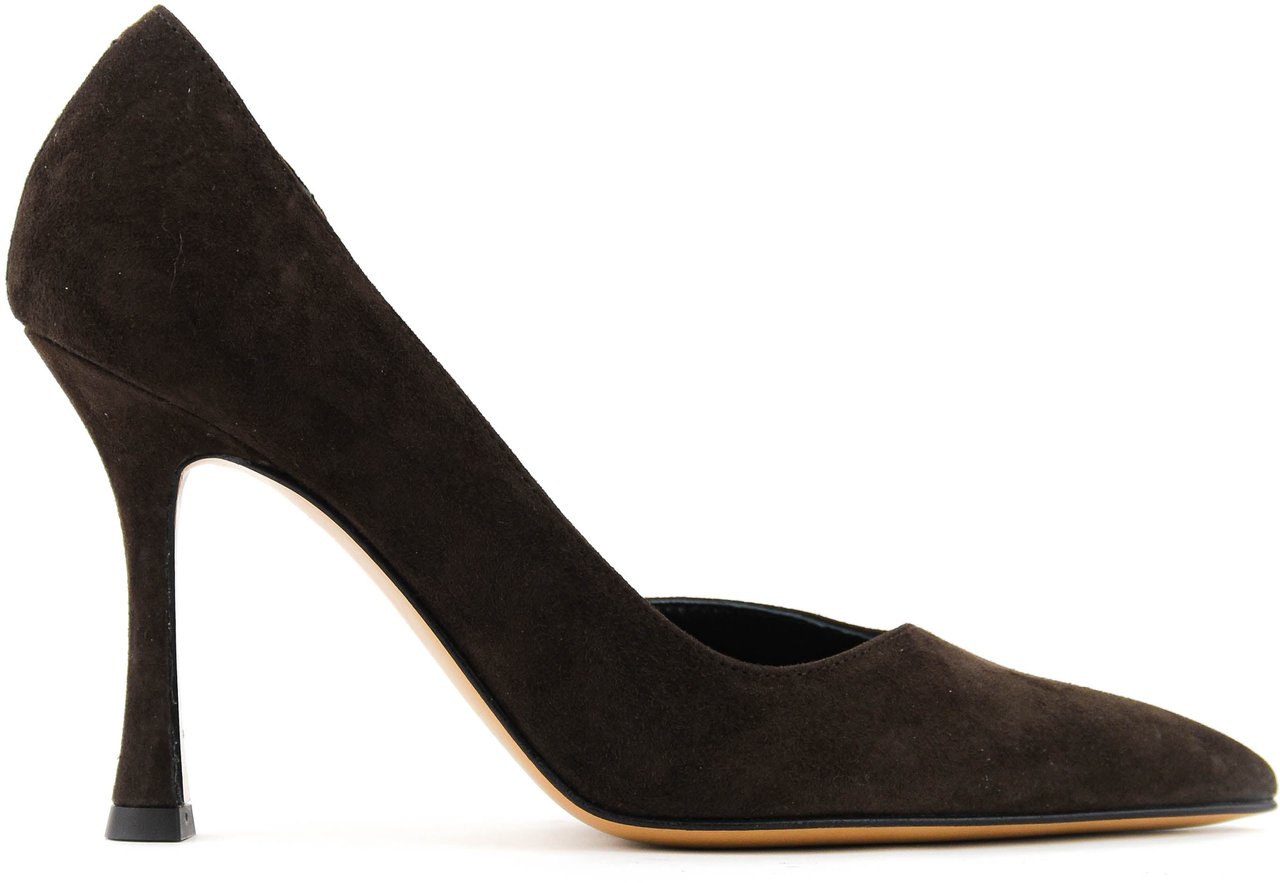 Paul Warmer Paulwarmer D'orsay Pump Brown Suede Bruin