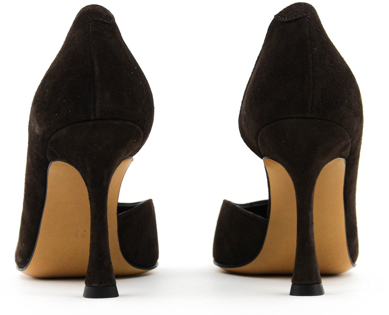 Paul Warmer Paulwarmer D'orsay Pump Brown Suede Bruin