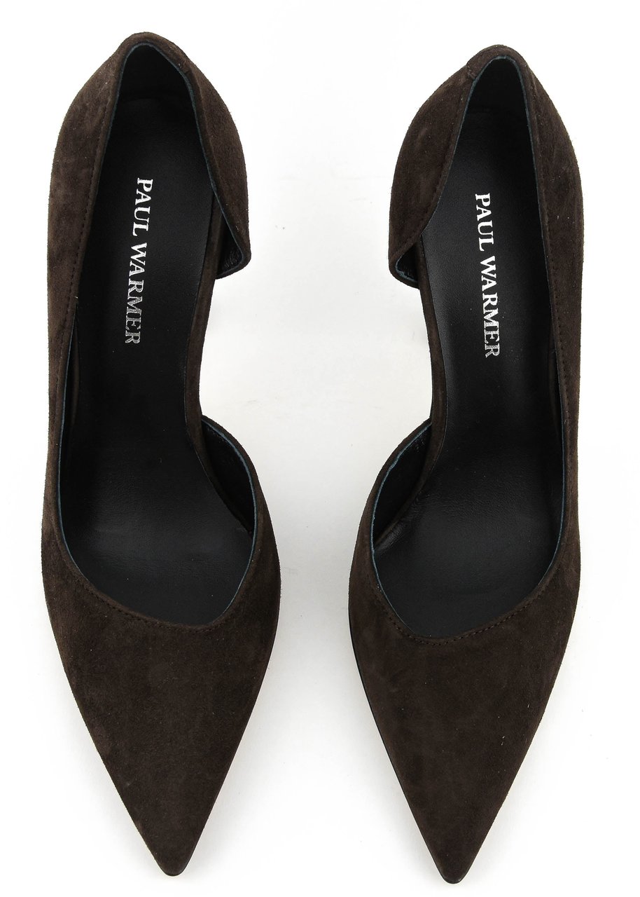 Paul Warmer Paulwarmer D'orsay Pump Brown Suede Bruin