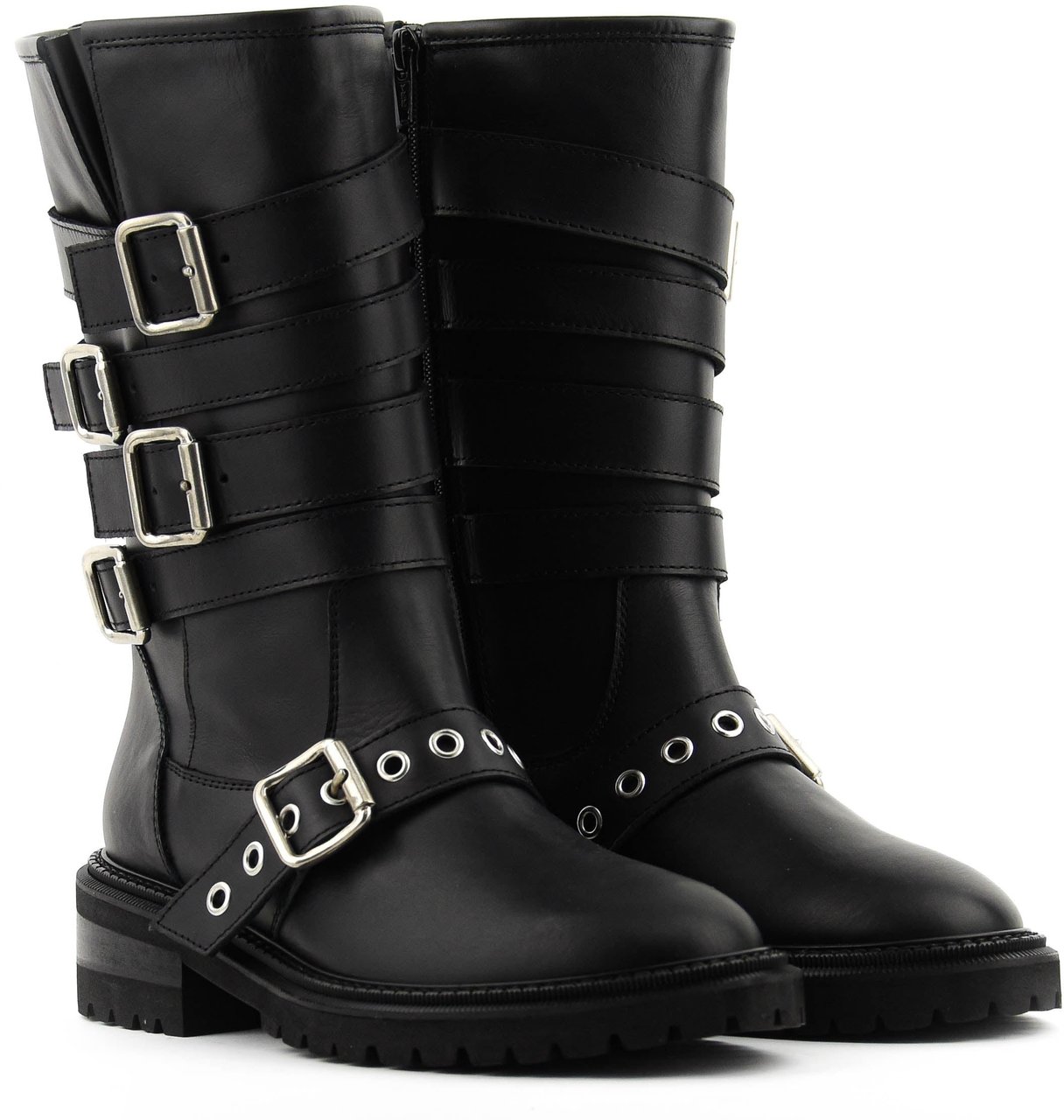 Paul Warmer Multi Buckle Biker Black Zwart