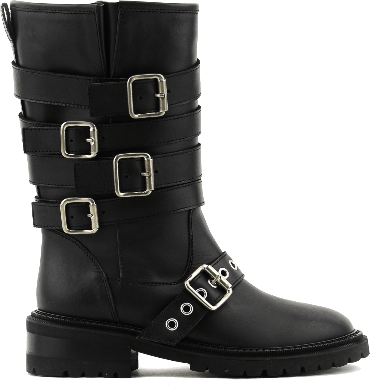 Paul Warmer Multi Buckle Biker Black Zwart