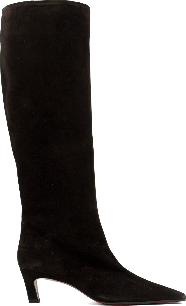 Paul Warmer Boot Kitten Heel Dark Brown Suede Bruin