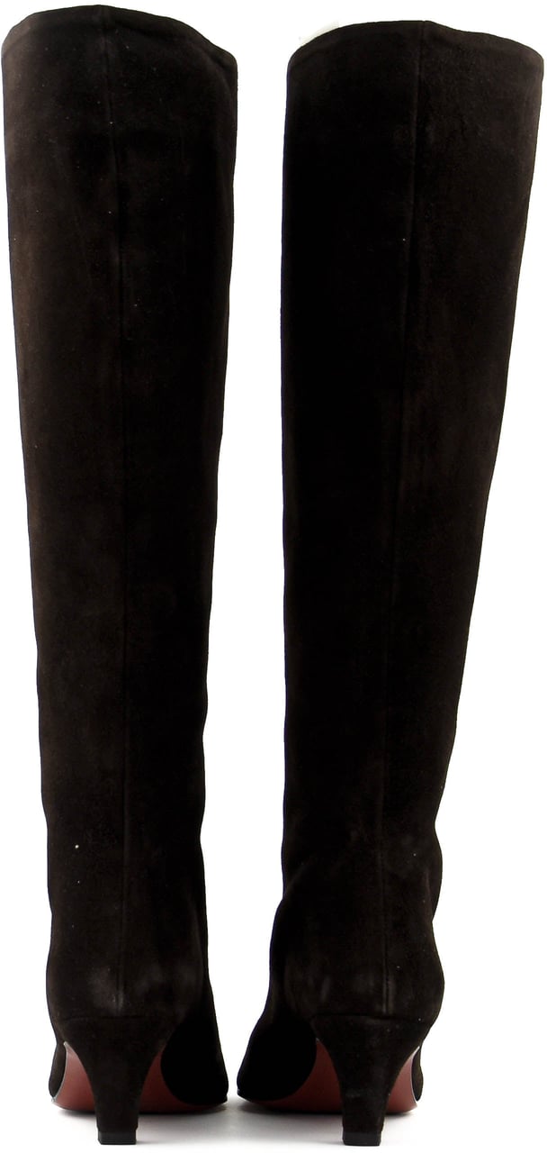 Paul Warmer Boot Kitten Heel Dark Brown Suede Bruin