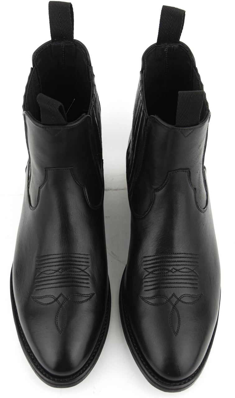 Paul Warmer Gaucho Chelsea Boot Black Zwart
