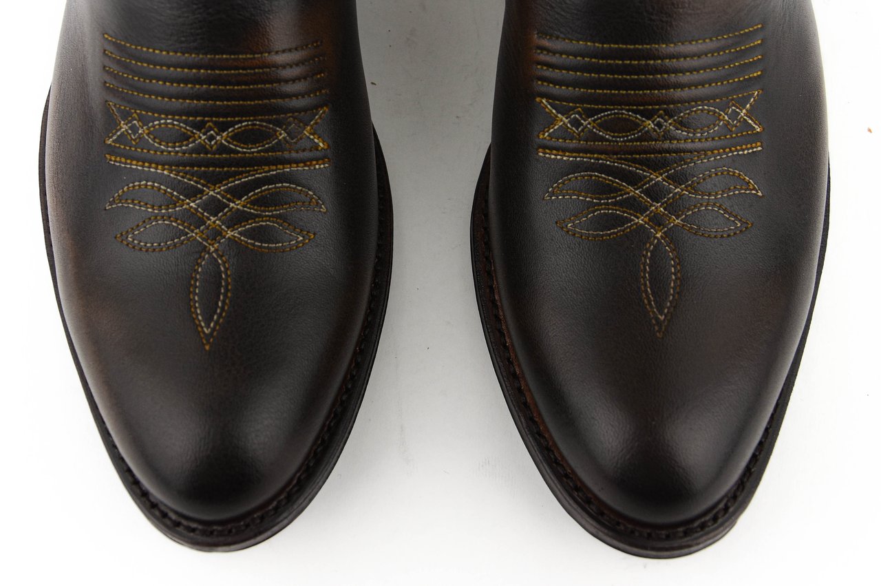 Paul Warmer Bespoke Western Boot Mid Brown Bruin