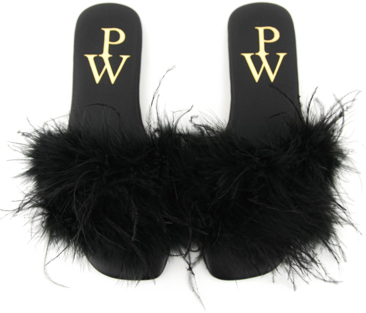Paul Warmer Feather Slide Black Zwart