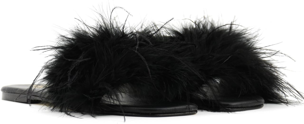Paul Warmer Feather Slide Black Zwart