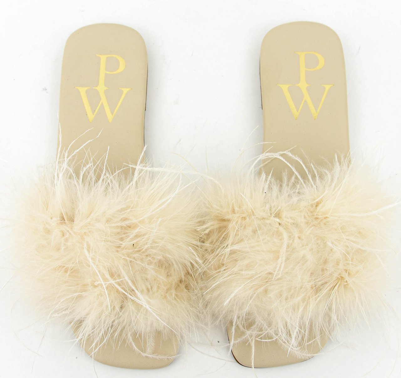 Paul Warmer Feather Slide Off White Wit