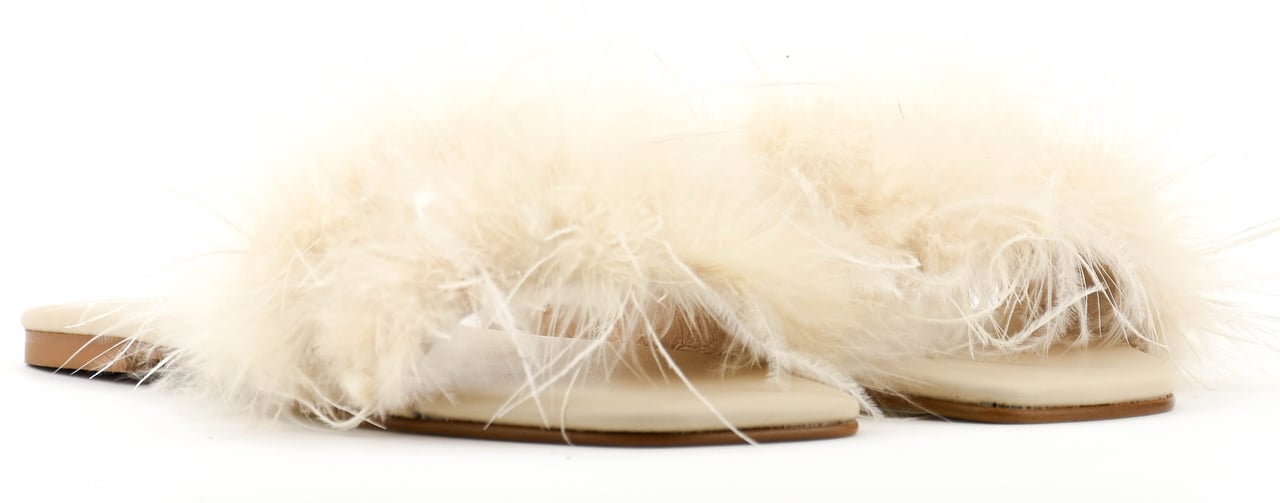 Paul Warmer Feather Slide Off White Wit