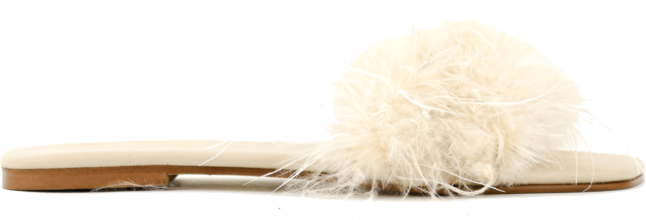 Paul Warmer Feather Slide Off White Wit
