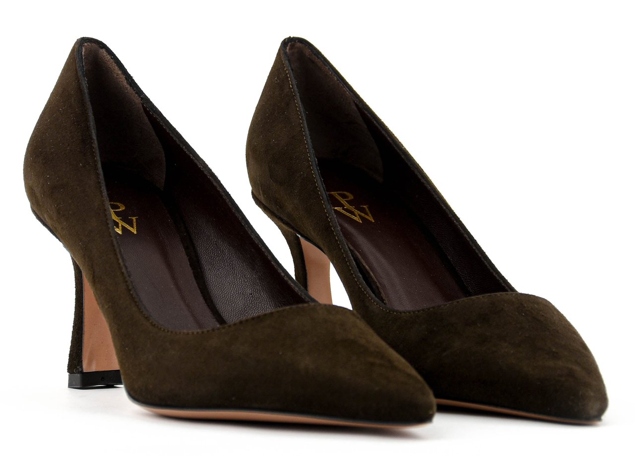 Paul Warmer Kate Pump Brown Suede Bruin