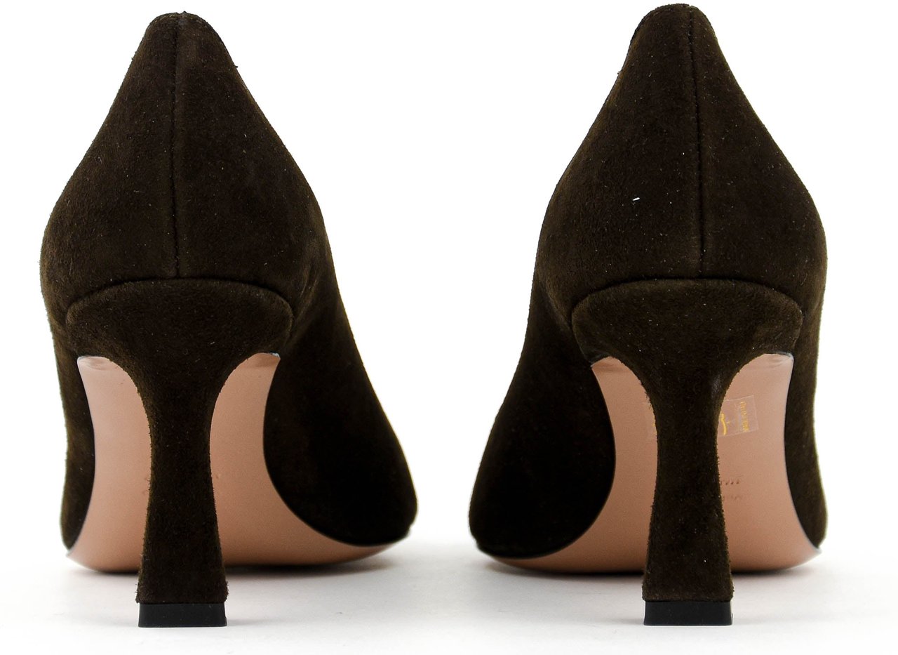 Paul Warmer Kate Pump Brown Suede Bruin