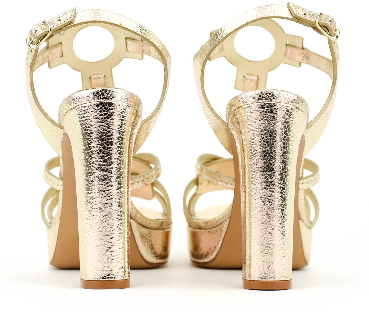 Paul Warmer Paris Sandal Cracked Gold Goud