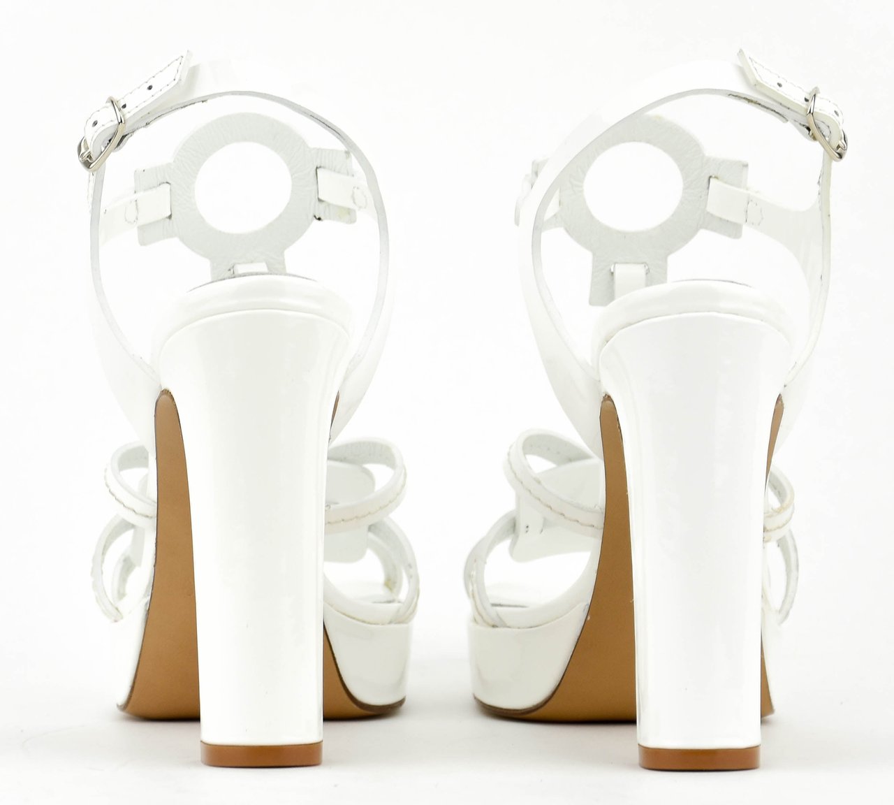 Paul Warmer Paris Sandal Patent White Wit