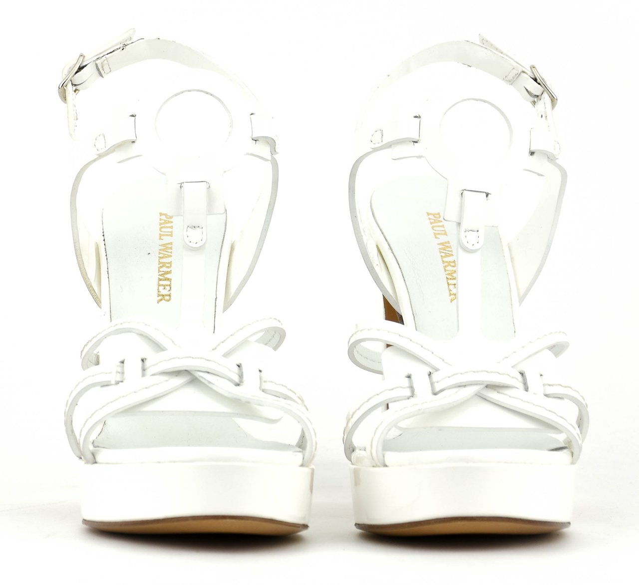 Paul Warmer Paris Sandal Patent White Wit