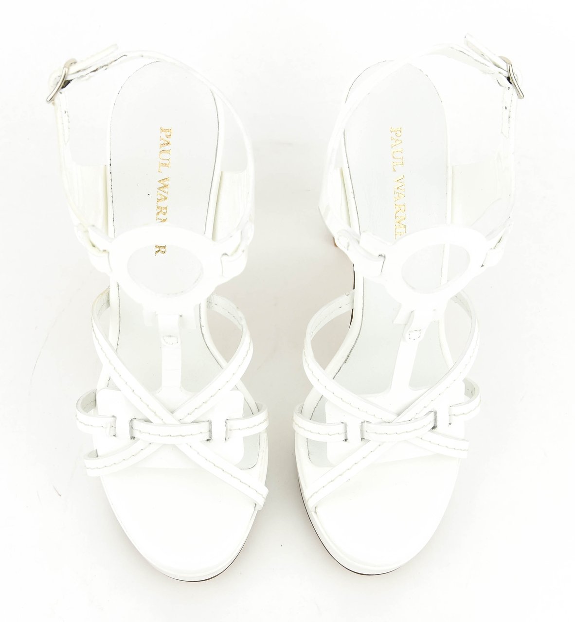 Paul Warmer Paris Sandal Patent White Wit